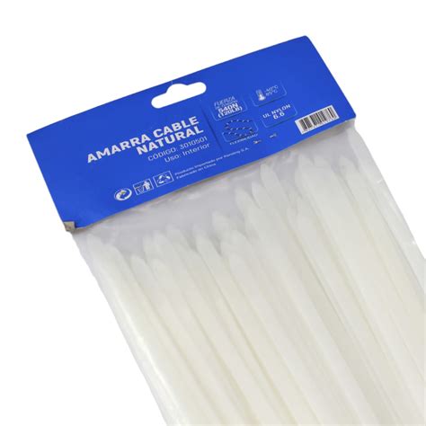 AMARRA NATURAL 500 X 7,6 MM 100U LEXO | Ferrelectrica Materiales Electricos