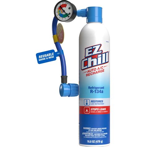 EZ Chill R-134a Auto AC Recharge Kit - 16.8 oz (CA Compliant) - Walmart.com