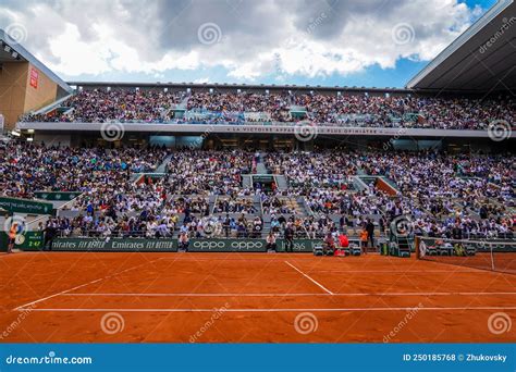 Court Philippe Chatrier at Le Stade Roland Garros during Round 4 Match ...