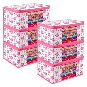 Kuber Industries Non Woven Saree Cover | Zip Closure | Clothes Storage ...