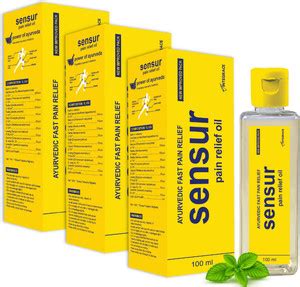 Sensur Ayurvedic Fast Pain Relief Oil-3 x100ml(Pack of 3)|Quick Relief ...