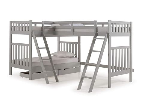Alaterre Furniture Aurora Twin Wood Bed with Third Extension & Storage ...