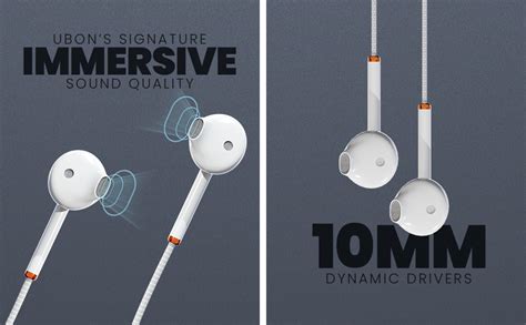 UBON TC-286 in-Ear Wired USB Universal Type C Interface Earphones with ...