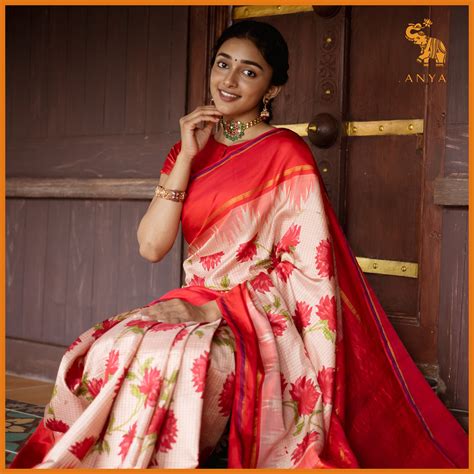 Shop Gorgeous Kanchipuram Printed Silk Sarees | Anya Online
