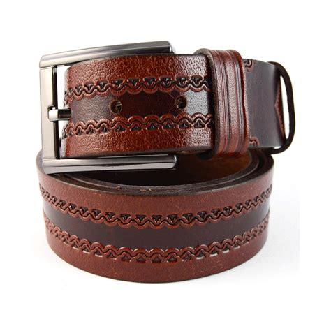 Mens Brown Leather Belt