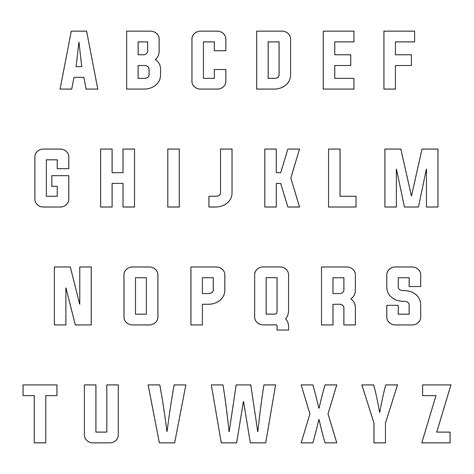Alphabet Stencil Letters Template - 13 Free PDF Printables | Printablee
