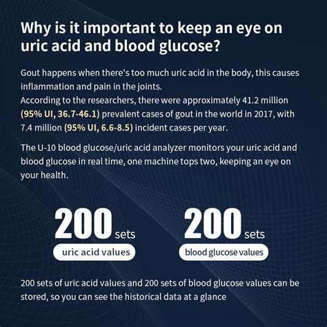 Buy Accurate Measurement, 2 in 1 Blood Glucose Uric Acid Meter with 50 ...