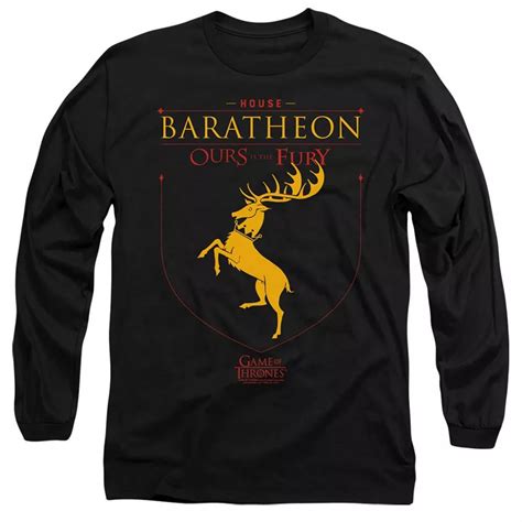 Game Of Thrones House Baratheon Sigil Long Sleeve Adult T-shirt