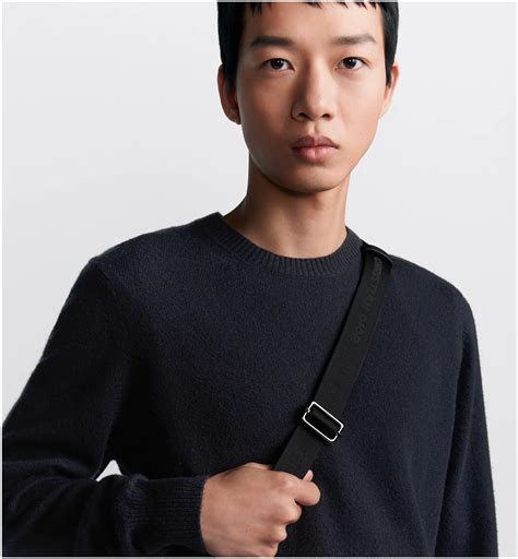 Rider 2.0 Sling Bag Beige and Black Dior Oblique Jacquard with Black ...