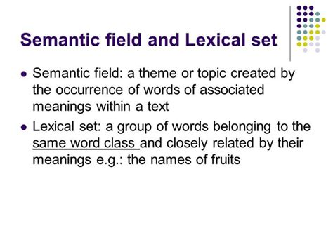 Image result for Lexical Field Examples