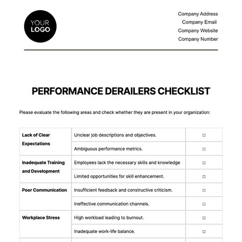 Performance Checklist Template 的图像结果