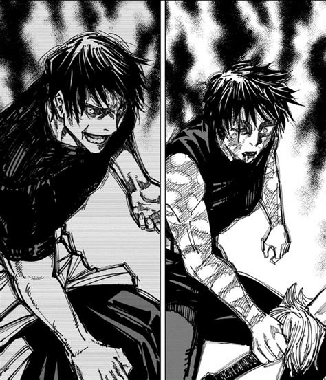 Toji Fushiguro and Maki Zenin | Jujutsu kaisen manga panel | Manga art, Anime, Manga drawing