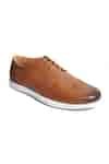 Buy Brown Brogue Pattern Otho Semi-derbie Sneakers For Men by Paio ...