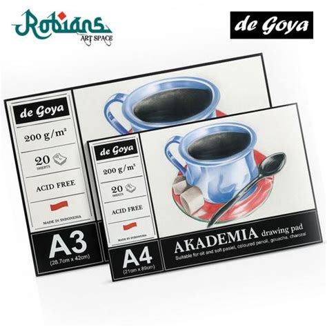 Jual De Goya Akademia Kertas Gambar Putih 200 gsm - Pad Menggambar 20 ...