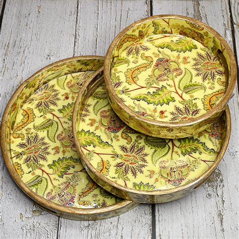 Gold Foil Round Tray - Set of 3 | Home Decor – Brown Living™
