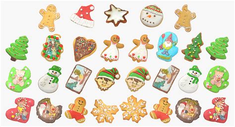 Christmas Cookies and Biscuits Collection 01 - 29 models 3D ...
