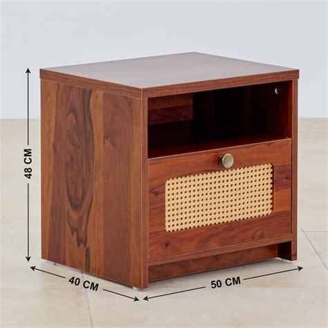 Buy Elsa Bed Side Table with Drawer - Brown from Home Centre at just ...