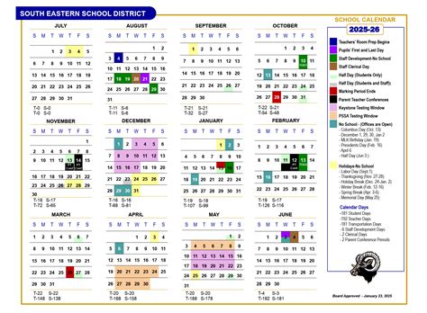 South Eastern School District Calendar 25-26 [PDF] revised - EduCounty