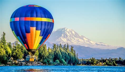 Seattle Hot Air Balloon Rides With Up Close Views Of Mt. Rainier