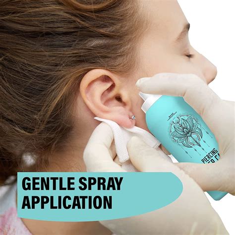 Base Labs Piercing Aftercare Spray Kit - Nose & Ear Piercing Cleaner with Saline Solution - 8 oz ...