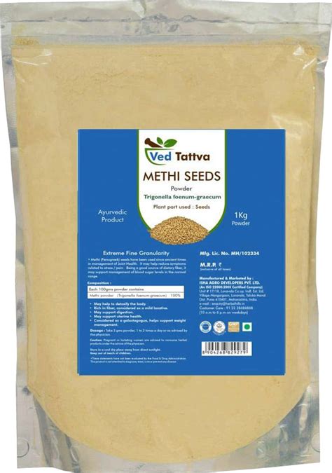 Buy VED TATTVA METHI SEED POWDER - 1 KG (PACK OF 4) Online & Get Upto ...