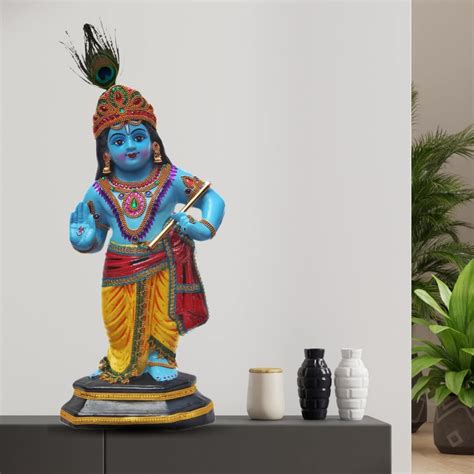 Buy Blessing Krishna Idol in fiber Online | Arte House