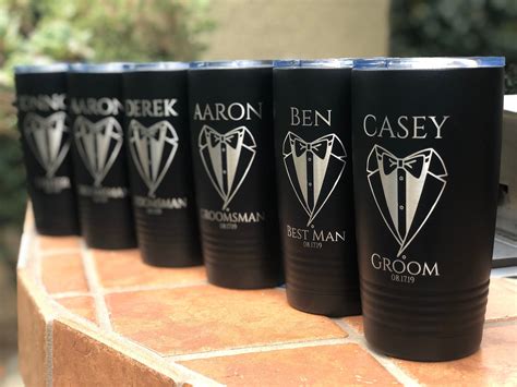 Groomsman Gift, Personalized Engraved Tumbler, Stainless Tumbler ...