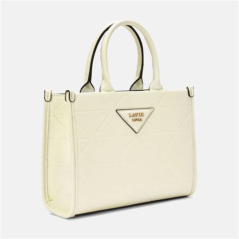 Buy Lavie Luxe Mona 25 Box Satchel Off White (M) Online