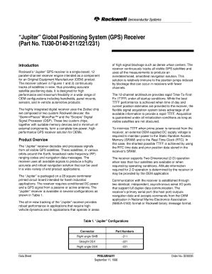 Fillable Online Jupiter Global Positioning System GPS Receiver Part Fax ...