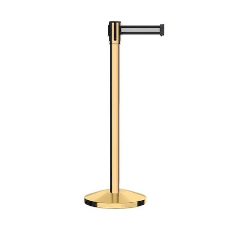 Montour Line Retractable Belt Barrier Stanchion, 2" Pol.Brass Post 11 ...