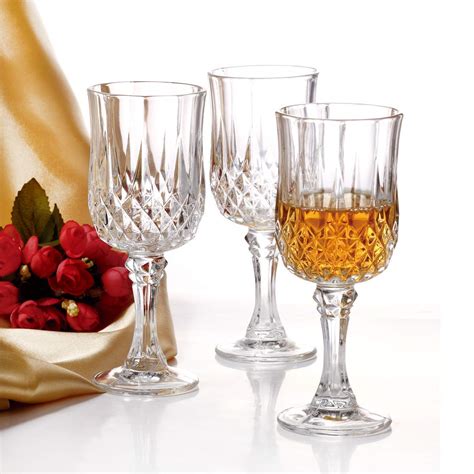 Buy NVRA Italian Style Classic White or Red Wine Glasses Set of 4 ...