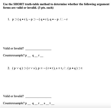 Image result for Short Truth Table Method