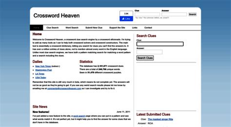 crosswordheaven.com - Find Crossword Puzzle Answers ... - Crossword Heaven