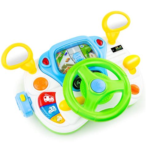 Amazon.com: Love&Mini Steering Wheel Toys for Girls Boys - Baby Car Toys with Light and Music ...