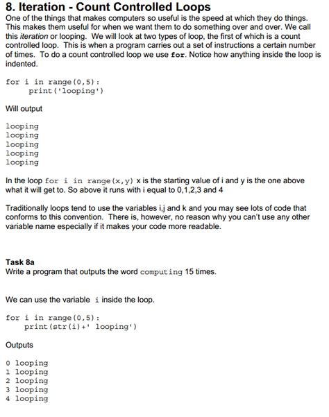 Image result for Count Controlled Loop Example