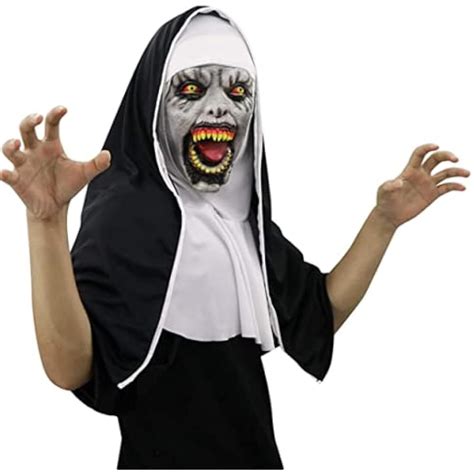 Nun Scary Mask Halloween Mask Latex Horror Scary | Ubuy India