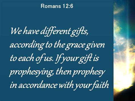 Romans 12 6 Then Prophesy In Accordance Powerpoint Church Sermon ...