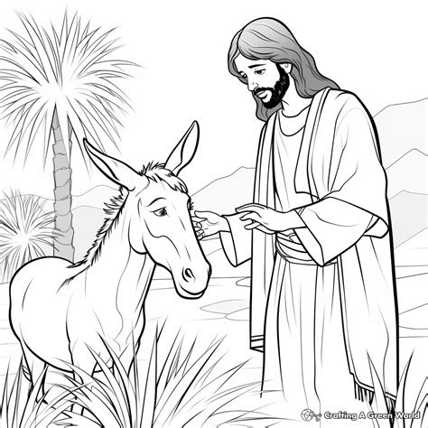 Jesus On Donkey Printable