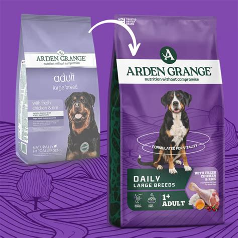 Arden Grange Adult Dog Large Breed With Fresh Chicken & Rice - Orange ...
