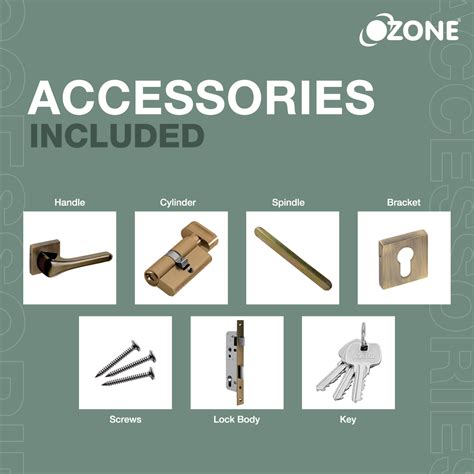 Ozone Mortise Door Lock Handle Set | Heavy Duty Antique Brass Finish