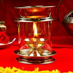 Buy ServDharm Brass Diya Camphor Diffuser/Aroma Incence Burner/Kapoor ...