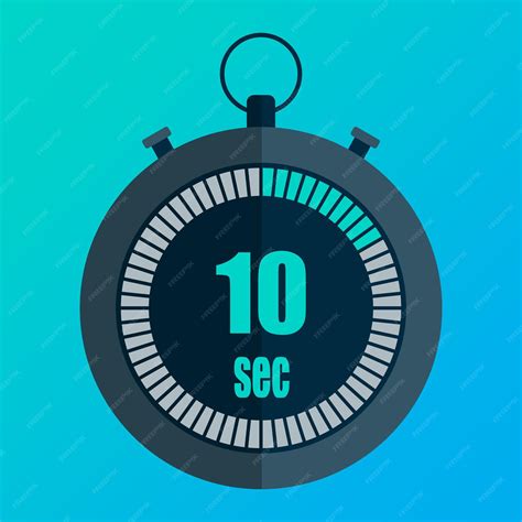 Premium Vector | Green stopwatch icon Ten seconds 10 seconds Time ...