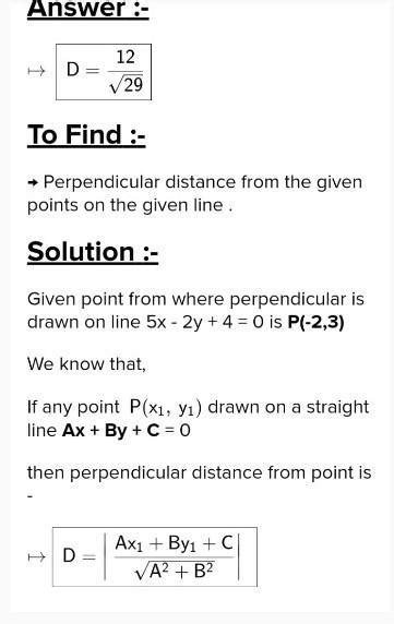find the length of the perpendicular drawn from the point (-2,-3) to ...