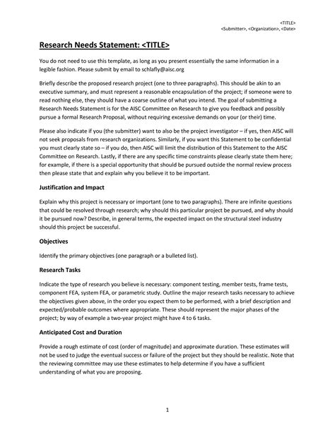 Image result for Needs Statement Example