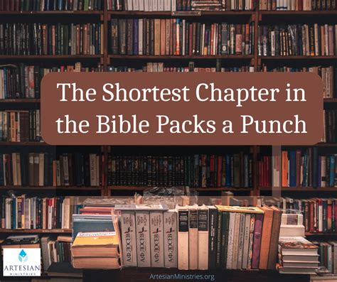The Shortest Chapter in the Bible Packs a Punch - Artesian Ministries