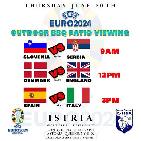 Euro2024: Spain vs Italy Thurs 6/20 @ 3pm: Istria Sport Club, Istria ...