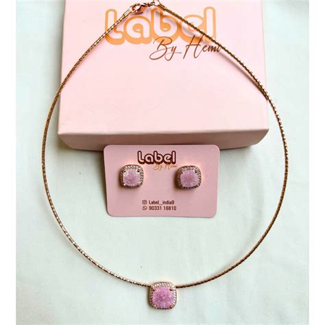 Rosegold Pink Gemstone Combo – Label By Hemi