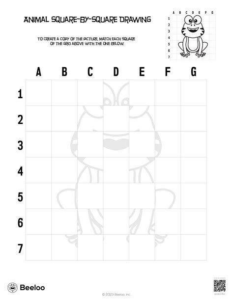 Animal-themed Grid Drawings • Beeloo Printable Crafts and ...