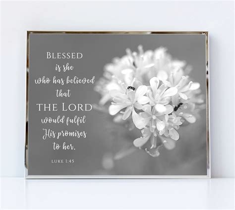 Blessed is She Printable, Scripture Wall Decor, Bible Verse Wall Art ...
