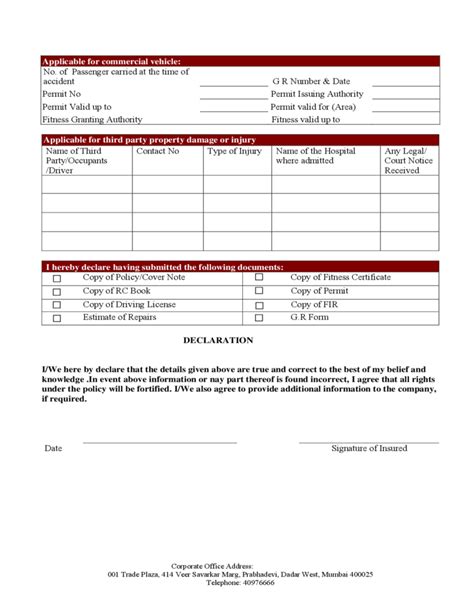 Image result for Auto Insurance Claim Form